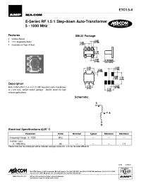 Datasheet ETC15-4 manufacturer M/A-COM