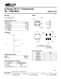 Datasheet ETC2-1T-2 manufacturer M/A-COM