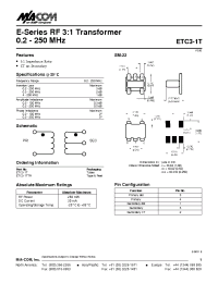 Datasheet ETC3-1T manufacturer M/A-COM
