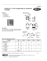 Datasheet ETC4-1 manufacturer M/A-COM