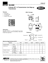 Datasheet ETK4-2T manufacturer M/A-COM