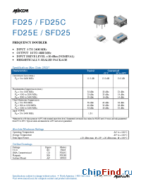 Datasheet FD25E manufacturer M/A-COM
