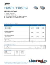 Datasheet FD93H manufacturer M/A-COM