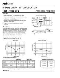 Datasheet FR12-0003 manufacturer M/A-COM