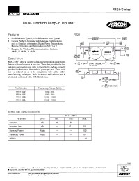 Datasheet FR21-0001 manufacturer M/A-COM