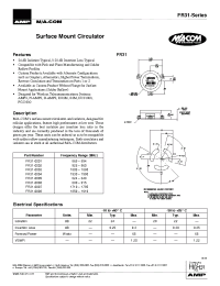 Datasheet FR31-0001 manufacturer M/A-COM