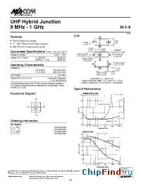 Datasheet H-1-4SMA производства M/A-COM