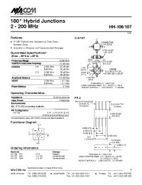 Datasheet HH-106 manufacturer M/A-COM