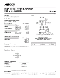 Datasheet HH-108 manufacturer M/A-COM
