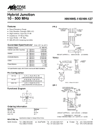 Datasheet HH-110PIN manufacturer M/A-COM