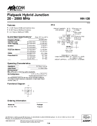 Datasheet HH-128 производства M/A-COM
