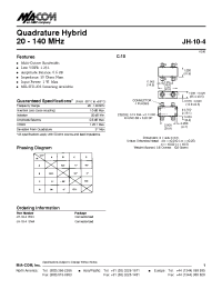 Datasheet JH-10-4BNC manufacturer M/A-COM