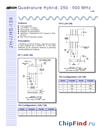 Datasheet JH-139 manufacturer M/A-COM