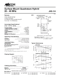 Datasheet JHS-114PIN manufacturer M/A-COM