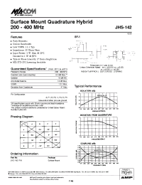 Datasheet JHS-142 manufacturer M/A-COM