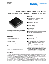 Datasheet JW150A manufacturer M/A-COM