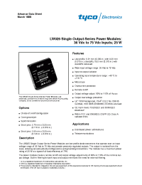 Datasheet LW025 manufacturer M/A-COM