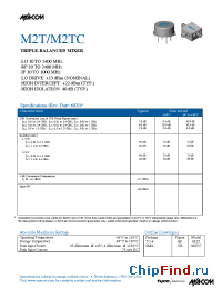 Datasheet M2T manufacturer M/A-COM