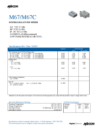 Datasheet M67C manufacturer M/A-COM