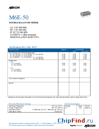 Datasheet M6E-50 manufacturer M/A-COM