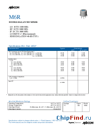 Datasheet M6R manufacturer M/A-COM