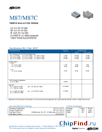 Datasheet M87 manufacturer M/A-COM