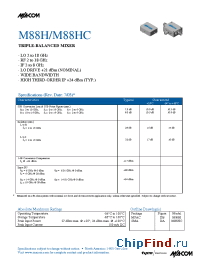 Datasheet M88H manufacturer M/A-COM
