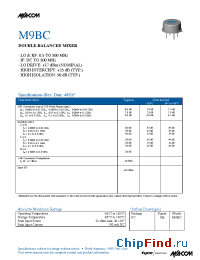 Datasheet M9BC manufacturer M/A-COM