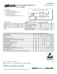 Datasheet MA01502D manufacturer M/A-COM