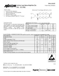 Datasheet MA01503D manufacturer M/A-COM