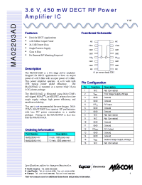 Datasheet MA02203AD manufacturer M/A-COM