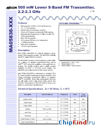 Datasheet MA05836-045 manufacturer M/A-COM