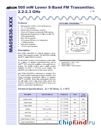 Datasheet MA05836-046 manufacturer M/A-COM