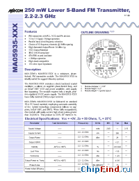 Datasheet MA05935-040 manufacturer M/A-COM