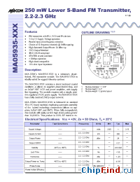 Datasheet MA05935-041 manufacturer M/A-COM