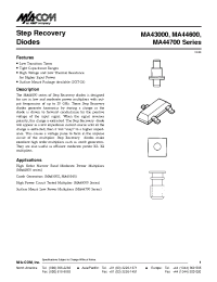 Datasheet MA43543 manufacturer M/A-COM