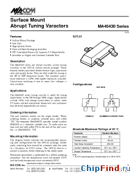 Datasheet MA45436CK manufacturer M/A-COM