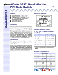 Datasheet MA4AGSW1A manufacturer M/A-COM