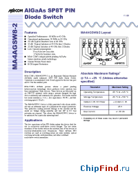 Datasheet MA4AGSW8-2 manufacturer M/A-COM