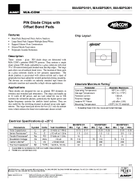 Datasheet MA4BPS101 manufacturer M/A-COM