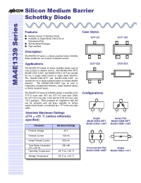 Datasheet MA4E1339 manufacturer M/A-COM