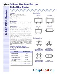 Datasheet MA4E1339A-1146T manufacturer M/A-COM