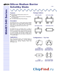 Datasheet MA4E1340-1141T manufacturer M/A-COM