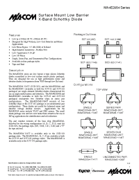 Datasheet MA4E2054-1141T manufacturer M/A-COM