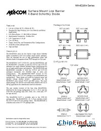 Datasheet MA4E2054B manufacturer M/A-COM