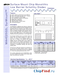 Datasheet MA4E2502L manufacturer M/A-COM