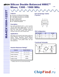 Datasheet MA4EX180H-1225 manufacturer M/A-COM