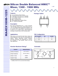 Datasheet MA4EX180M-1225 manufacturer M/A-COM