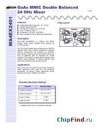 Datasheet MA4EX2401 manufacturer M/A-COM