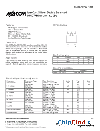 Datasheet MA4EX370L-1225T manufacturer M/A-COM